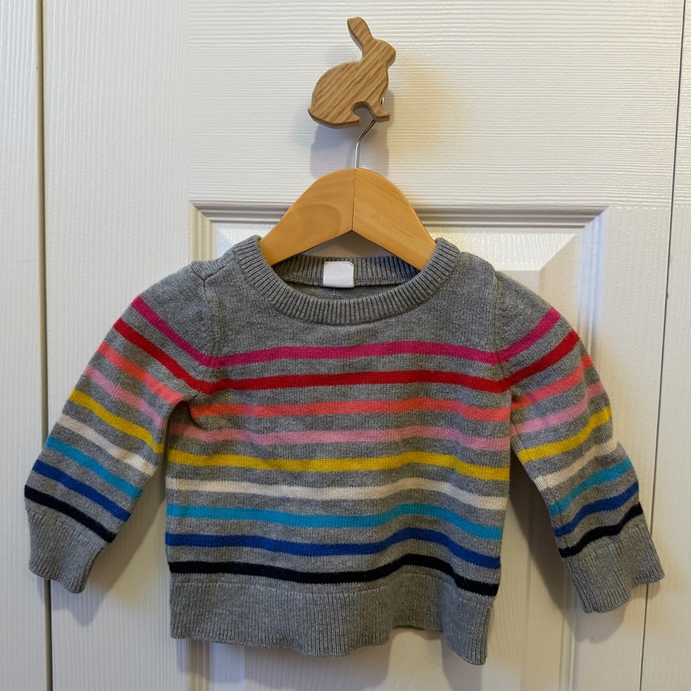 Baby Gap Rainbow Stripe Knit Sweater 18-24m